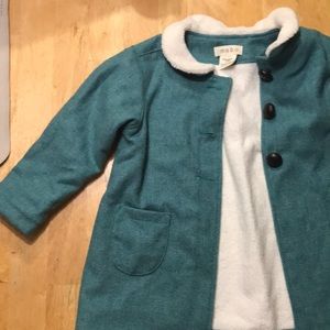 Mabo wool coat with organic cotton Sherpa lining.